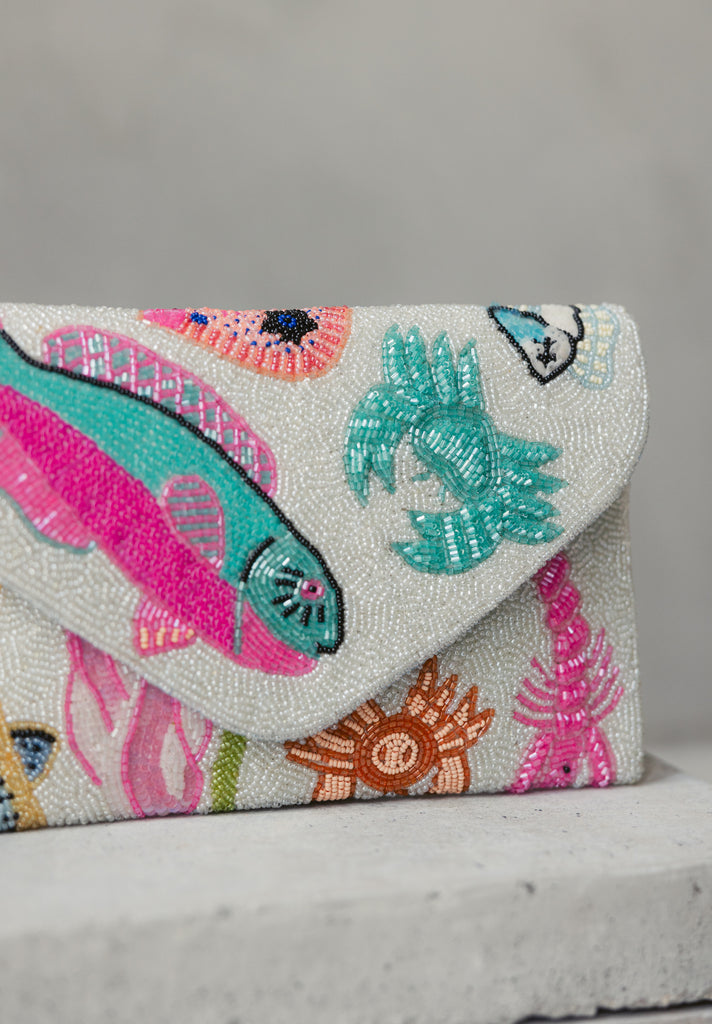 Sea Life Beaded Handbag