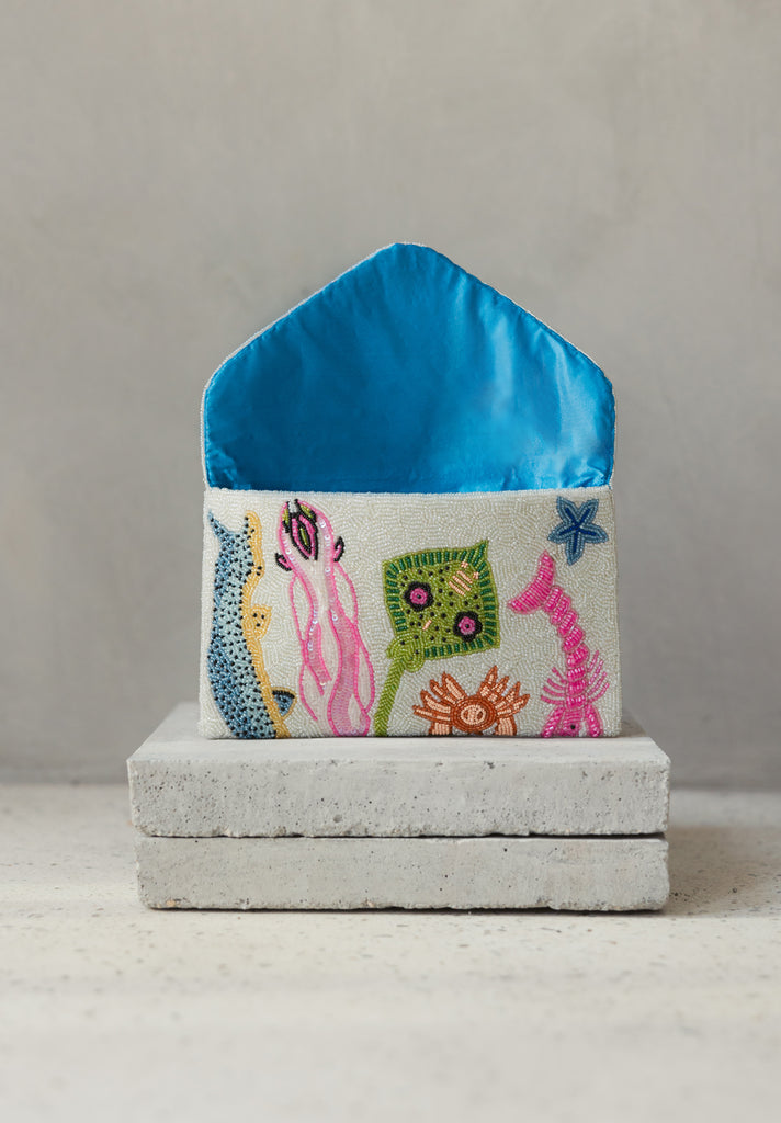 Sea Life Beaded Handbag