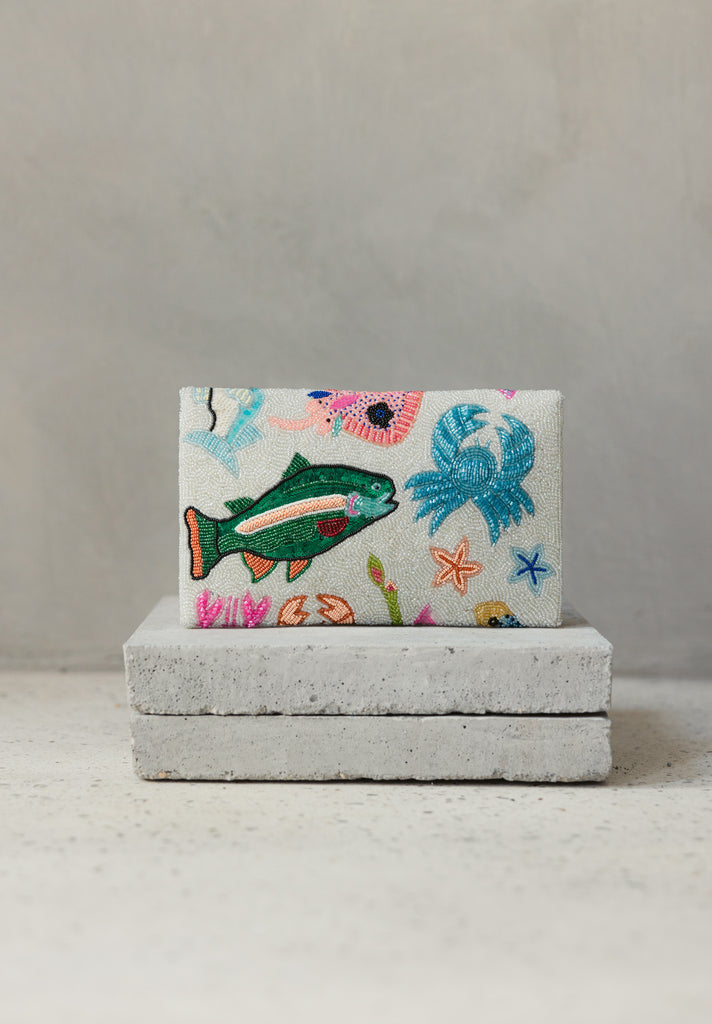 Sea Life Beaded Handbag