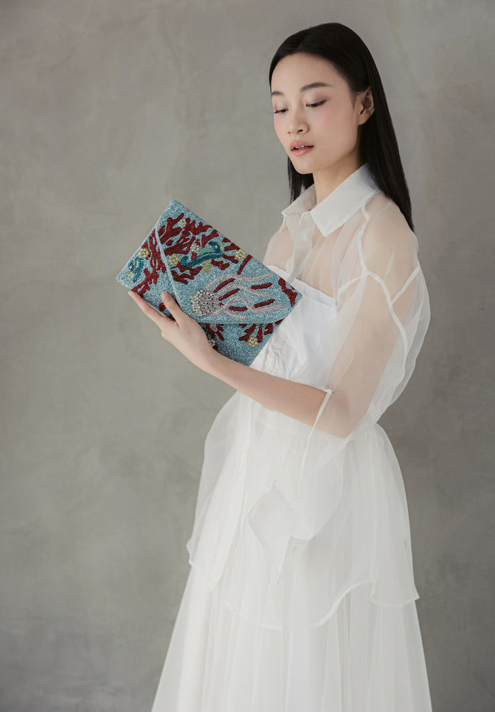 Coral Reefs Beaded Handbag