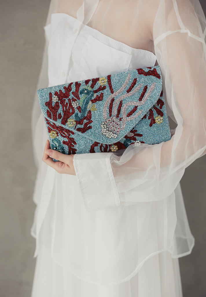 Coral Reefs Beaded Handbag