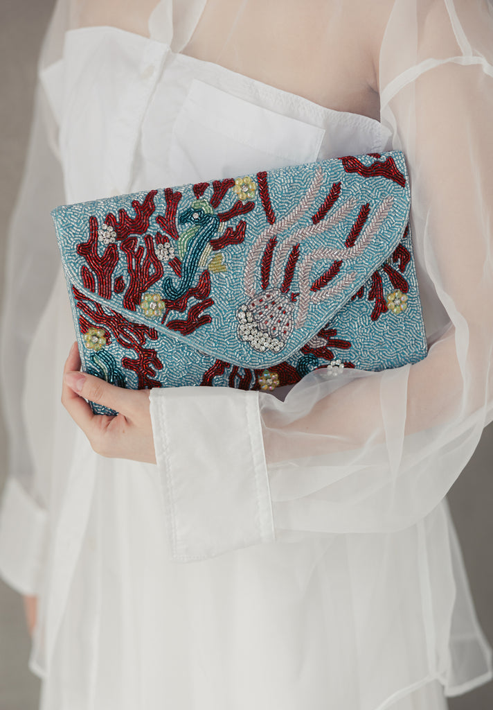 Coral Reefs Beaded Handbag