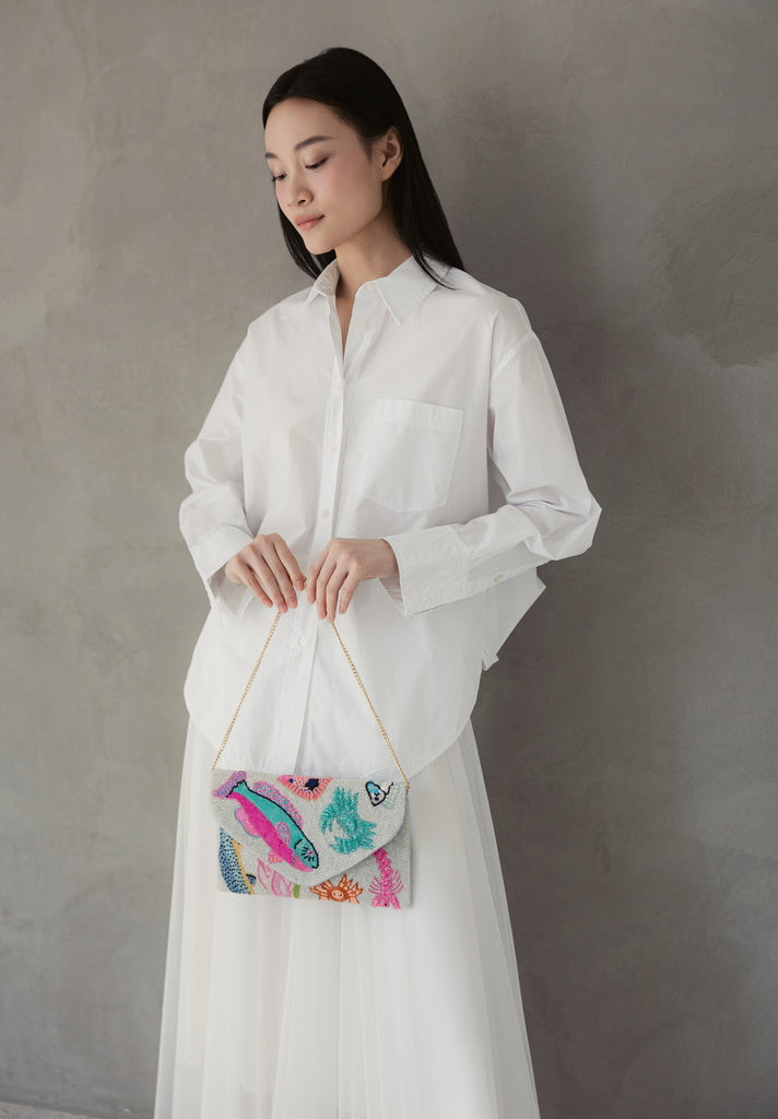 Sea Life Beaded Handbag