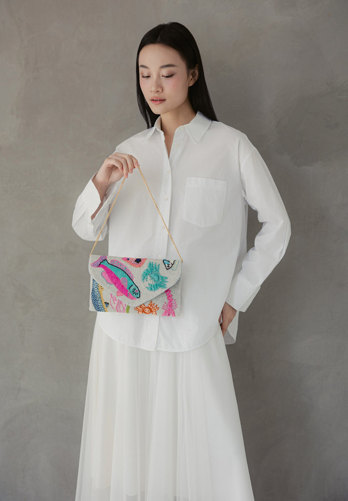 Sea Life Beaded Handbag