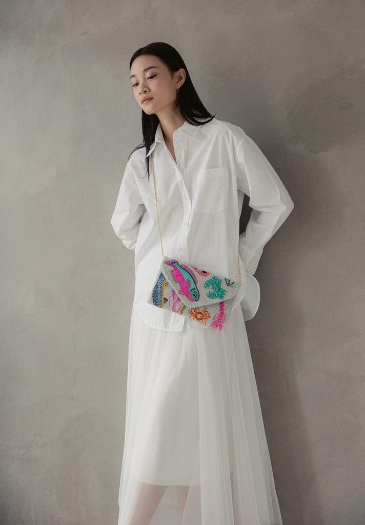 Sea Life Beaded Handbag