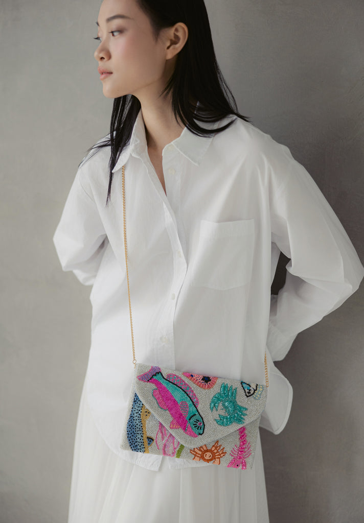 Sea Life Beaded Handbag