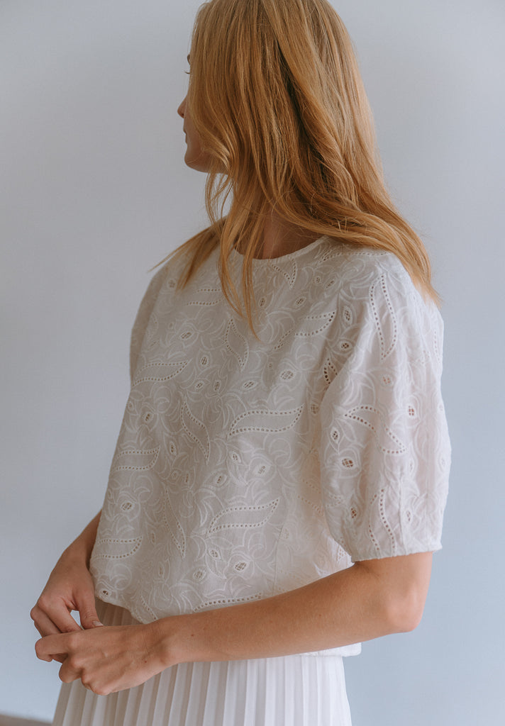 Foliage Eyelet Top