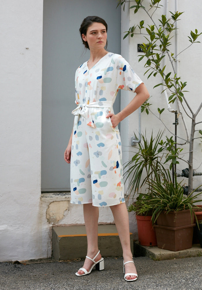 Terrazzo Stories V-neck Jumpsuit