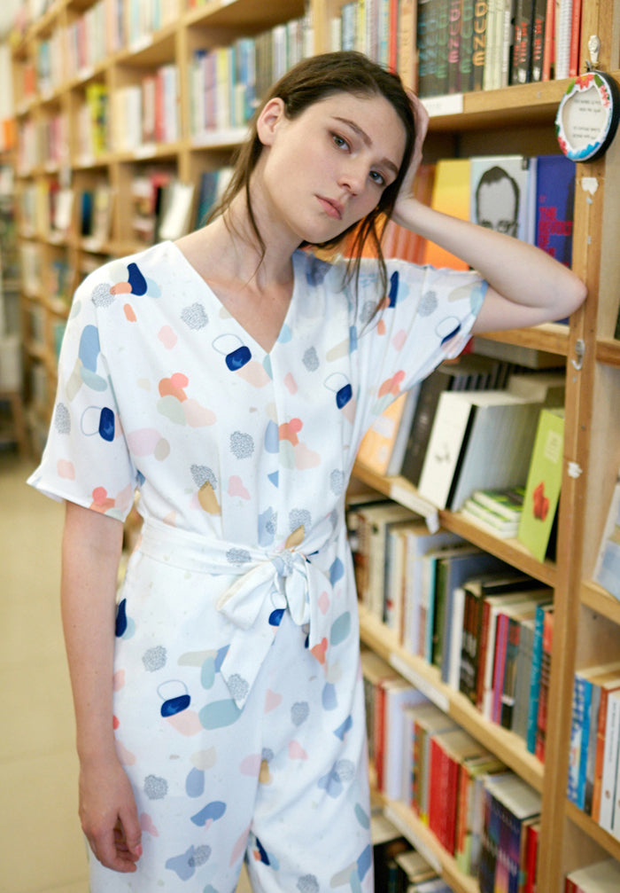 Terrazzo Stories V-neck Jumpsuit