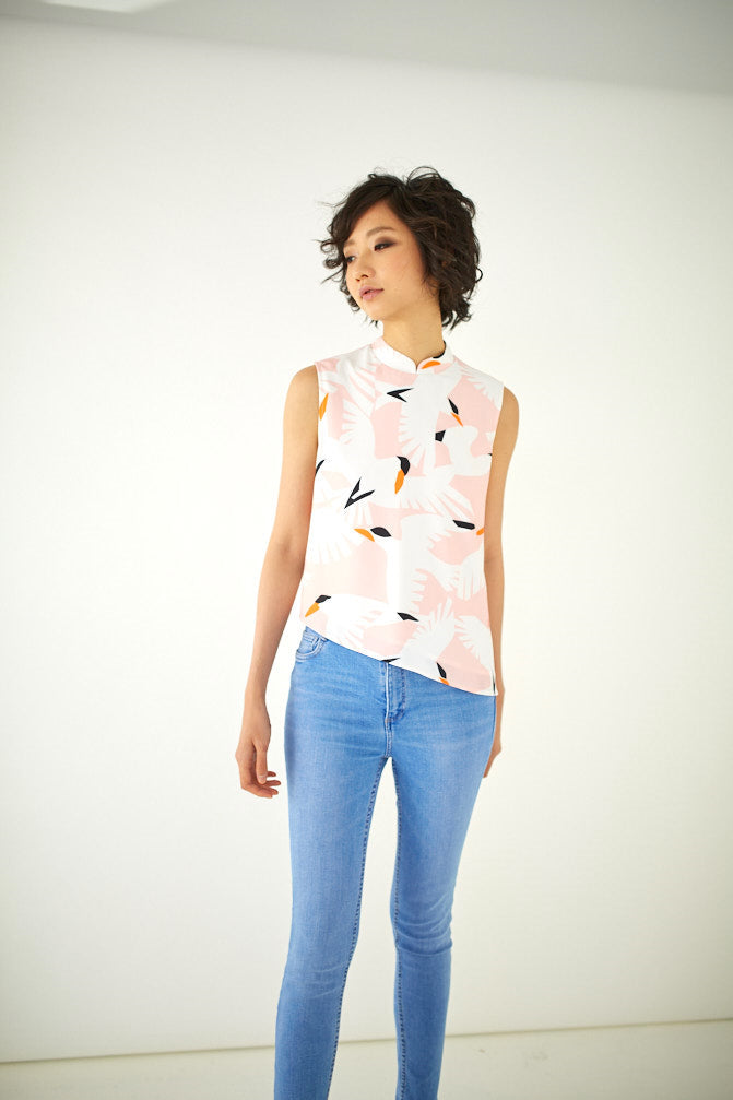 Vanilla Sky Cheongsam Top