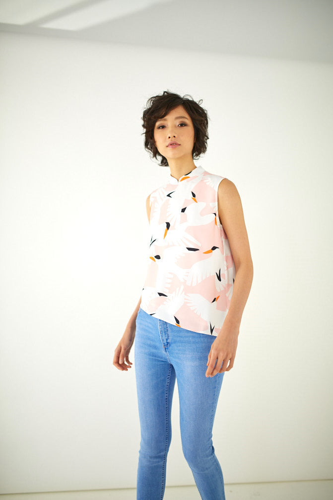 Vanilla Sky Cheongsam Top