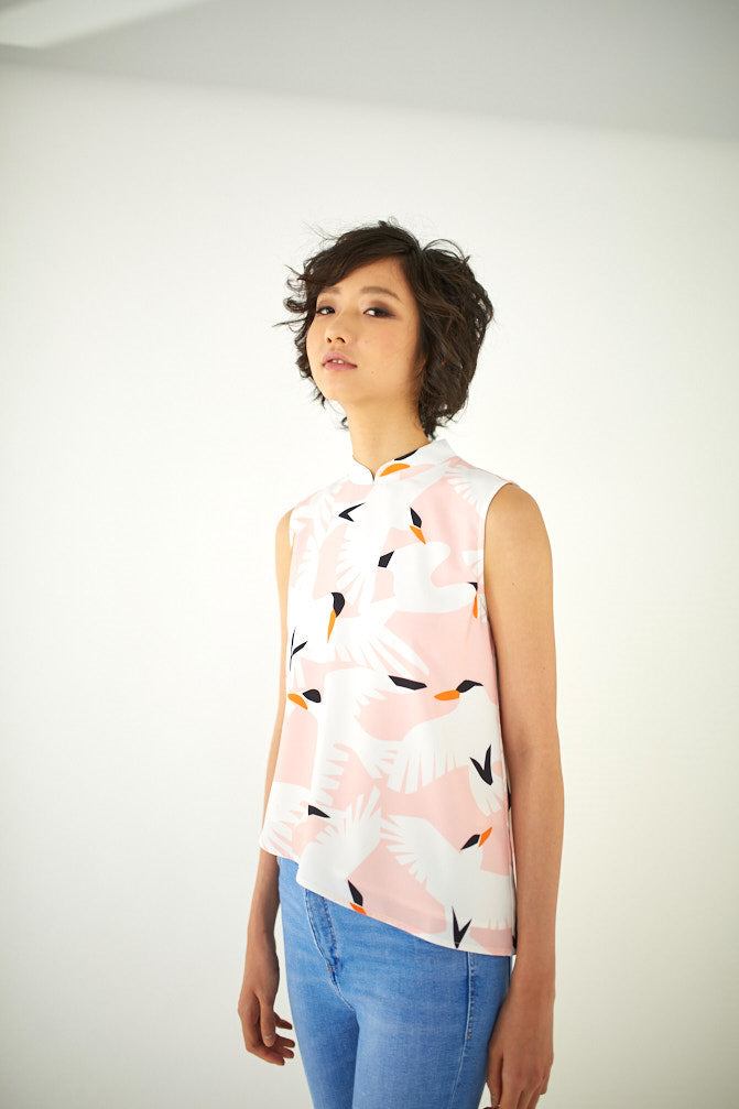 Vanilla Sky Cheongsam Top