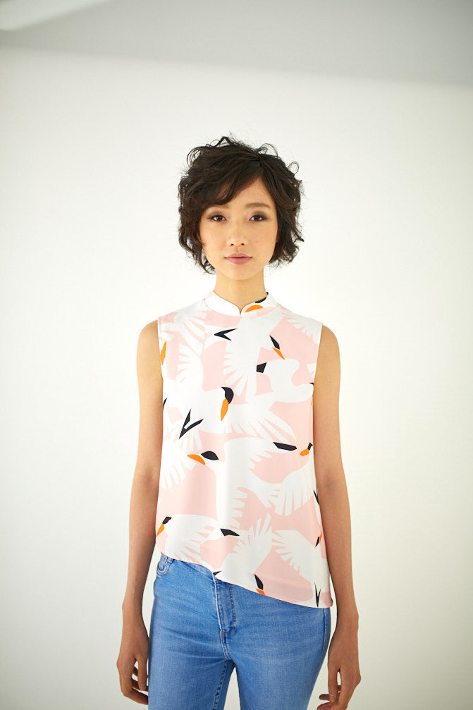 Vanilla Sky Cheongsam Top