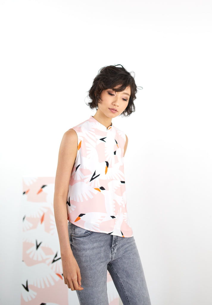 Vanilla Sky Cheongsam Top