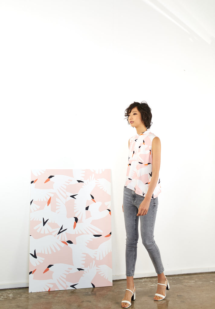 Vanilla Sky Cheongsam Top