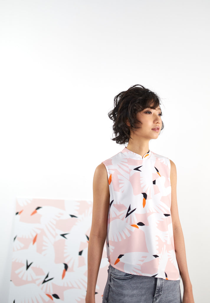 Vanilla Sky Cheongsam Top