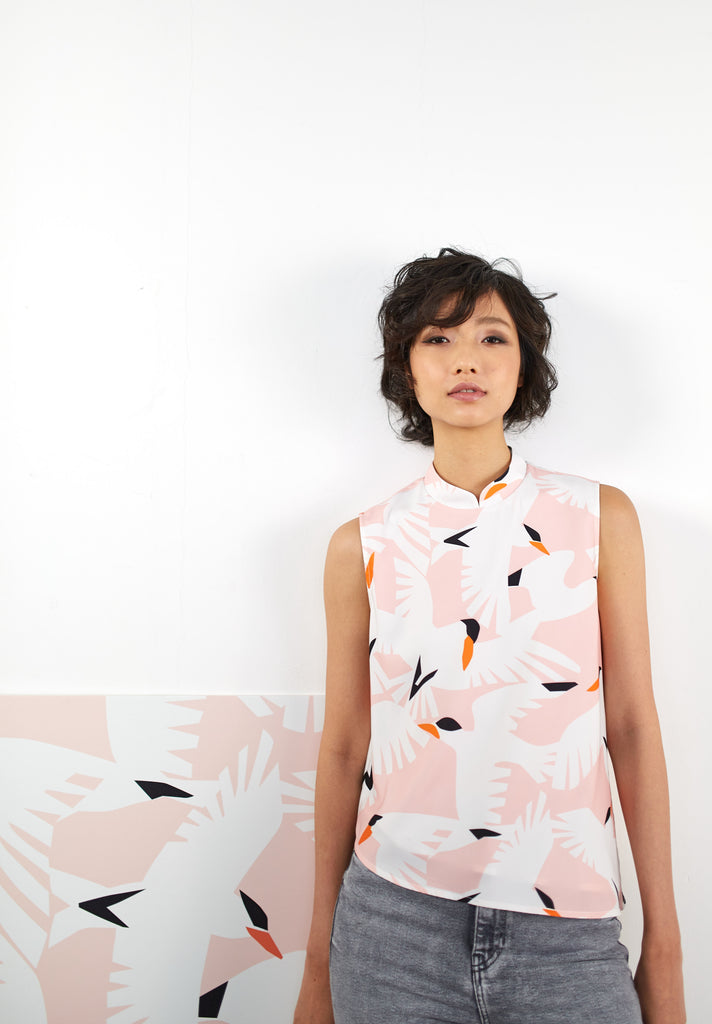 Vanilla Sky Cheongsam Top