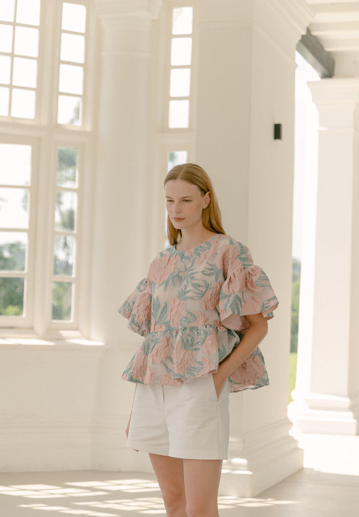 Botanical Peplum Top