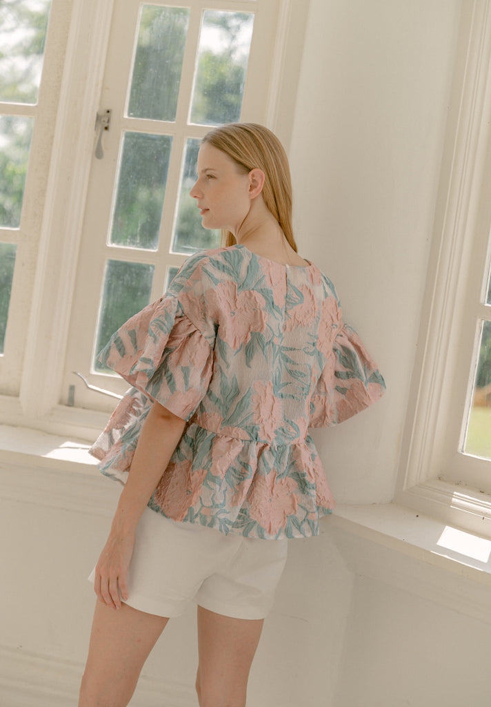 Botanical Peplum Top