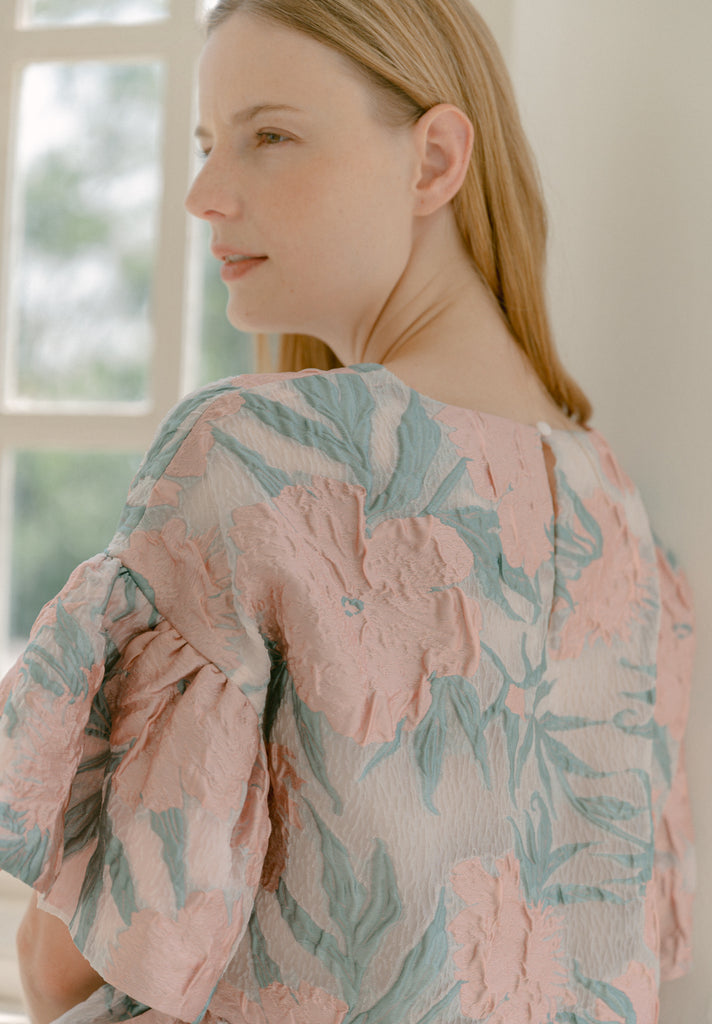 Botanical Peplum Top