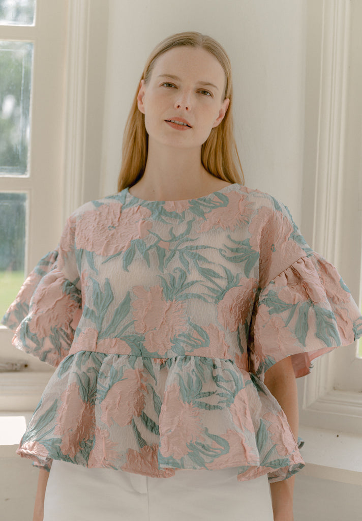 Botanical Peplum Top