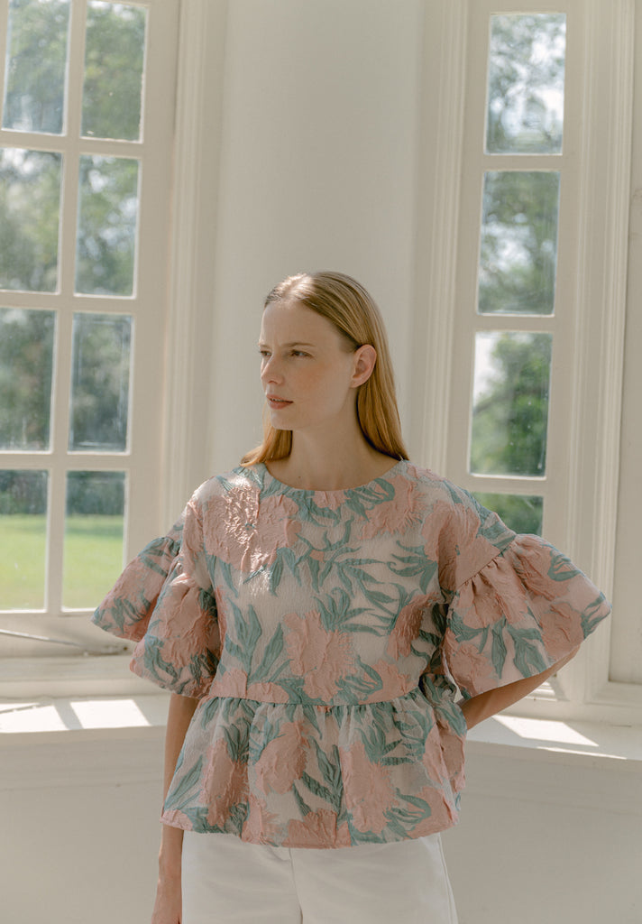 Botanical Peplum Top