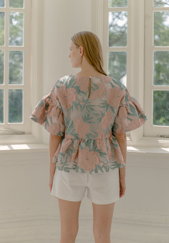 Botanical Peplum Top
