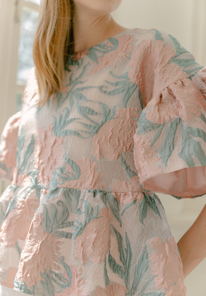 Botanical Peplum Top