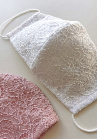Limited Edition Corded Lace Mask // Nude Pink