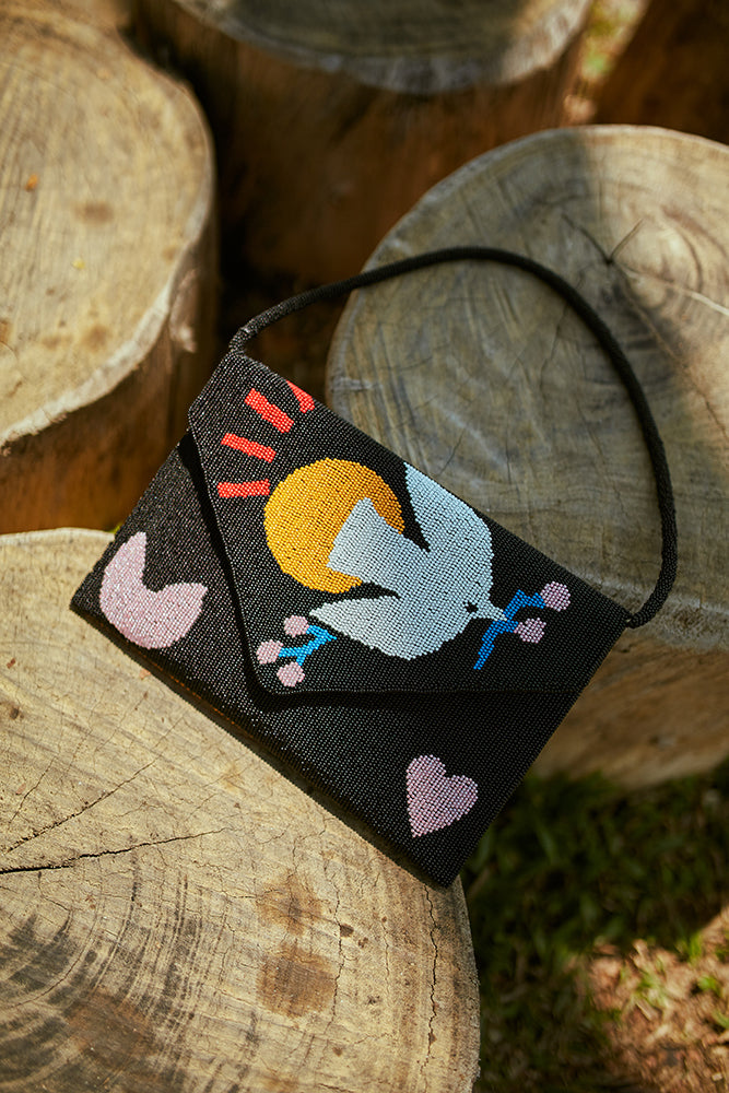 Myriam's Sky Beaded Clutch (Limited Edition)