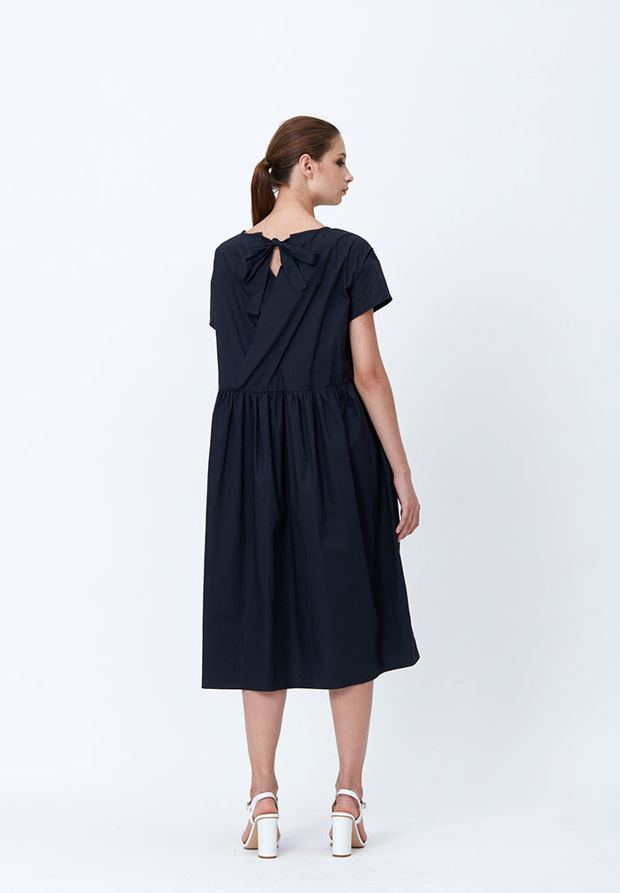 RIBBONED TRAPEZE DRESS