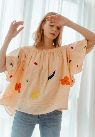Petals Textured Top