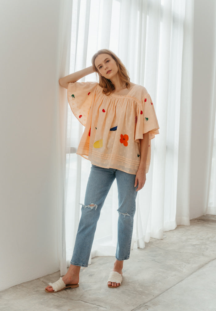 Paradise Embroidered Top