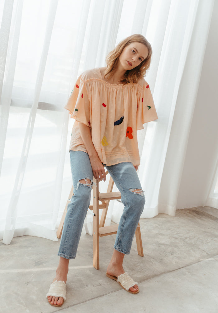 Paradise Embroidered Top