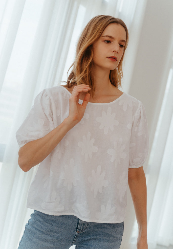 Petals Textured Top