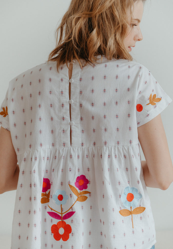Wild Hearts Embroidered Top