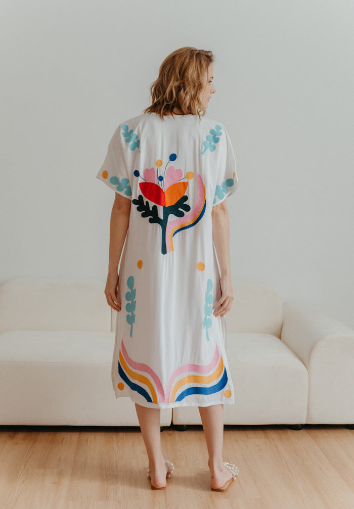 Flower Fields Embroidered Dress