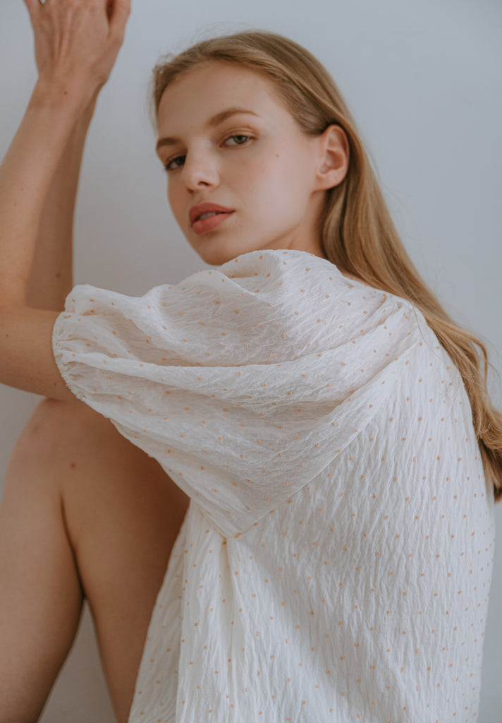 V-Neck Silk Blouse (Preorder)