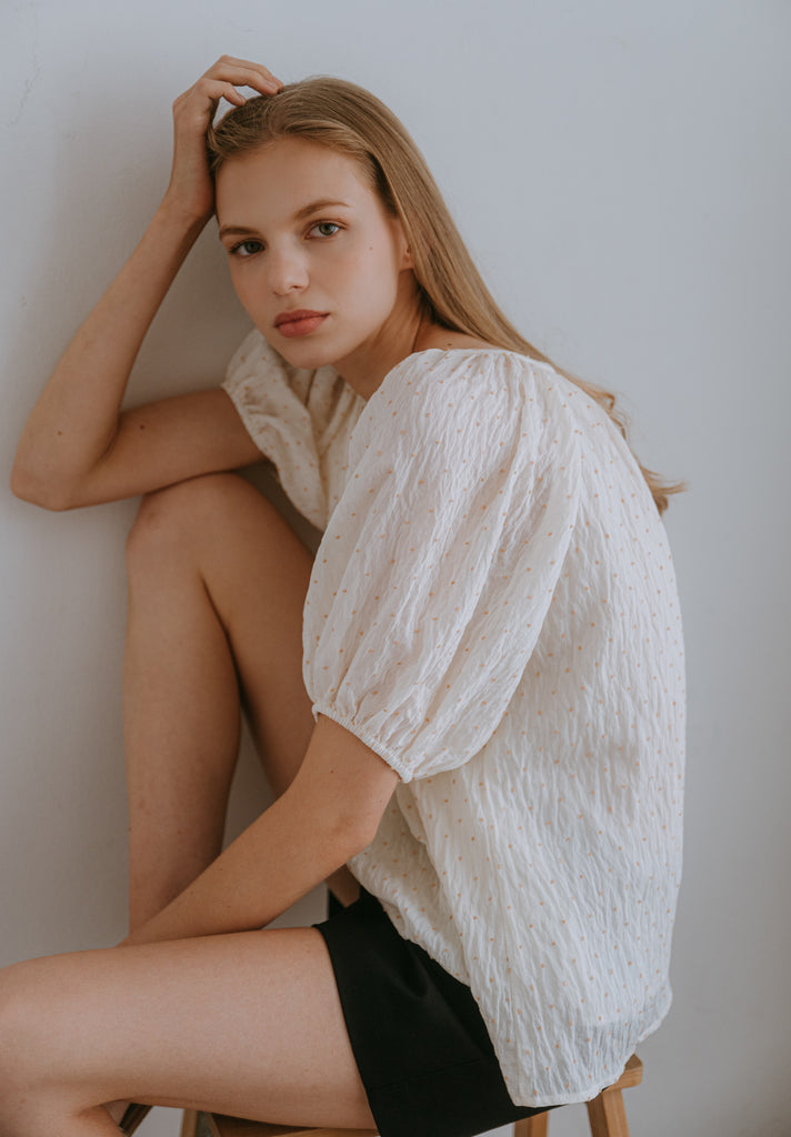 V-Neck Silk Blouse (Preorder)