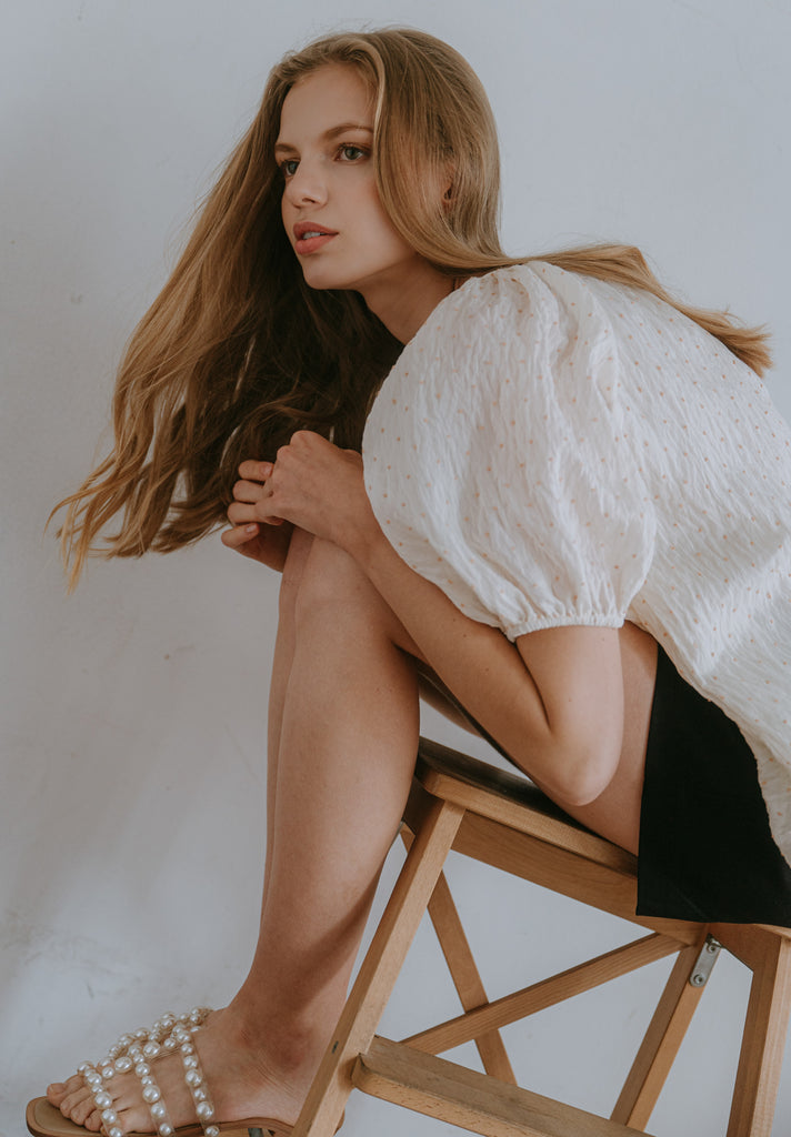 V-Neck Silk Blouse (Preorder)