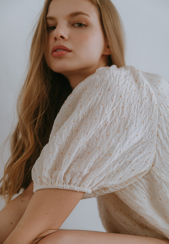 V-Neck Silk Blouse (Preorder)