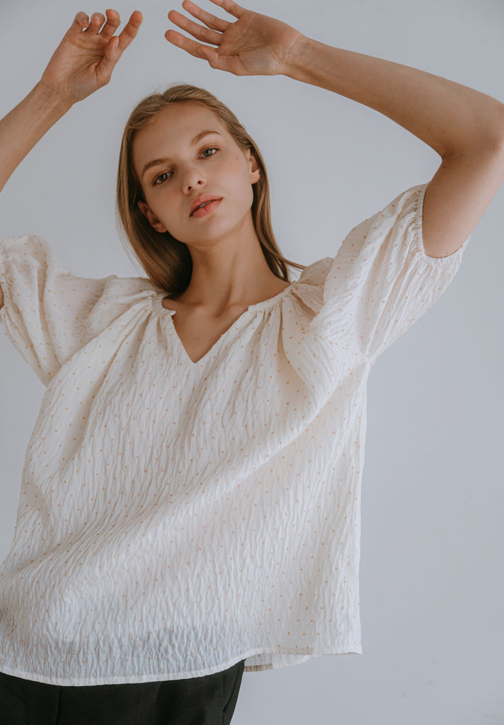 V-Neck Silk Blouse (Preorder)