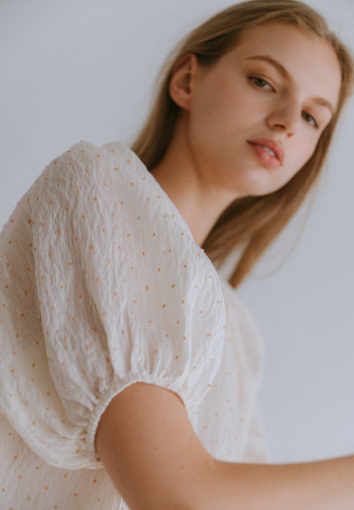 V-Neck Silk Blouse (Preorder)