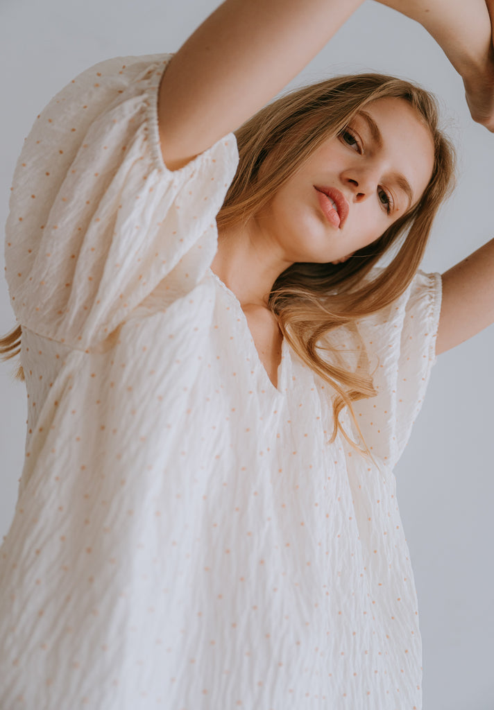 V-Neck Silk Blouse (Preorder)