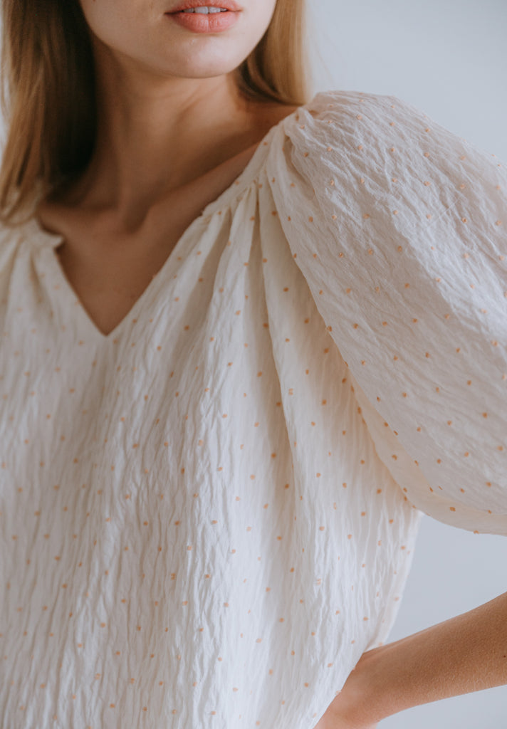 V-Neck Silk Blouse (Preorder)