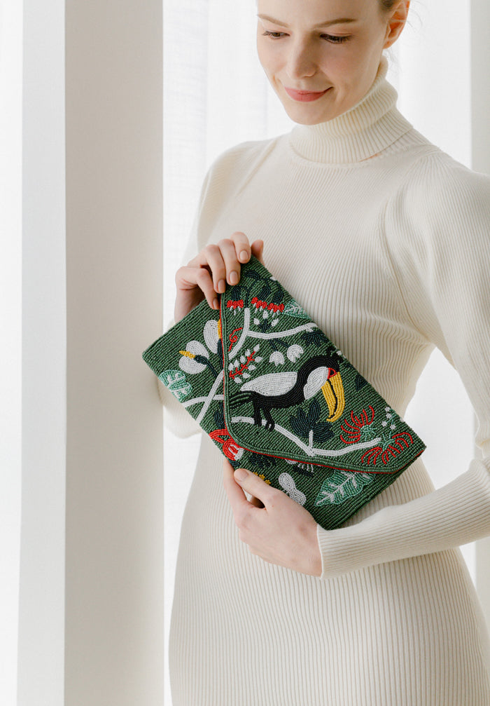 Friday Foliage Beaded Crossbody