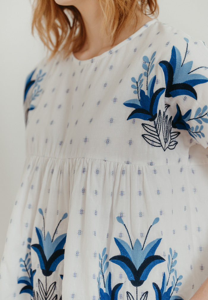 Bluebells Embroidered Top