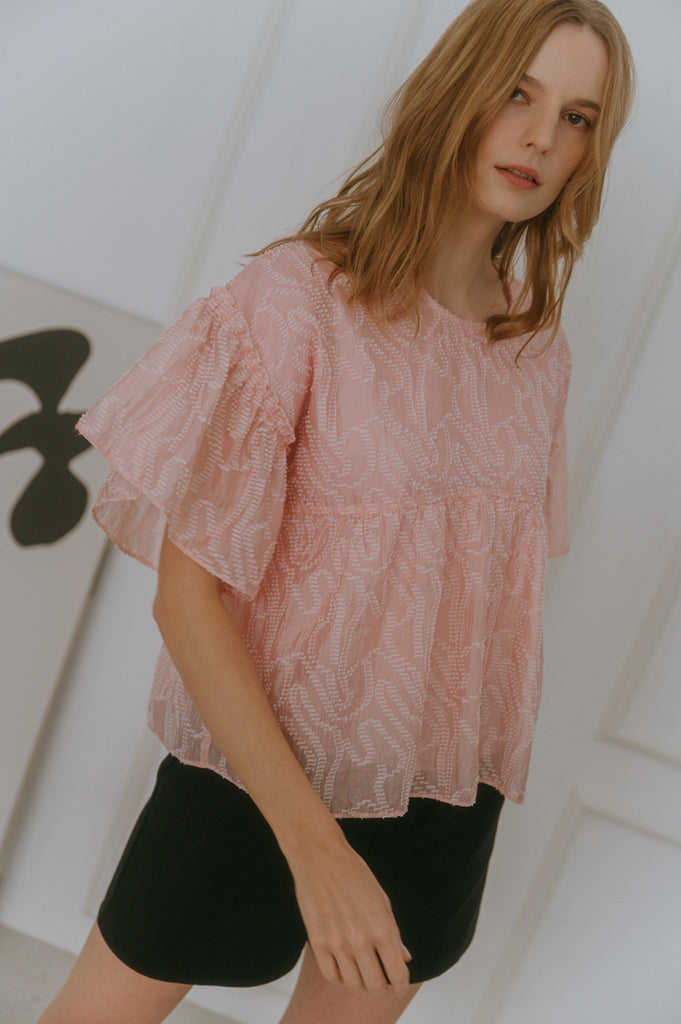 Organza Ruffled Top