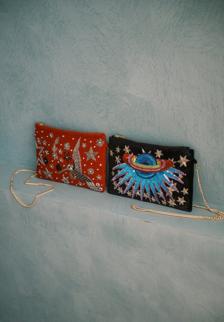 This side of Paradise Velvet Purse (Preorder)