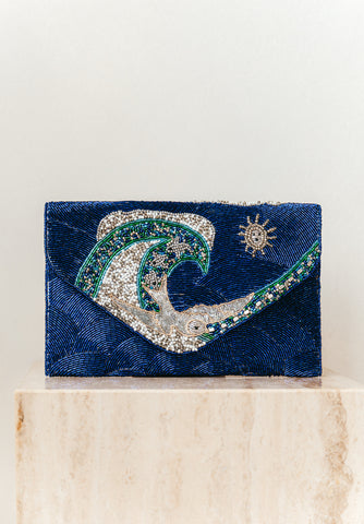 Mornings by the lake Beaded Crossbody (Preorder)